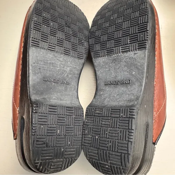 Lands’ End Brown Slip-On Clog Mules Shoes Sz 7 - Image 6