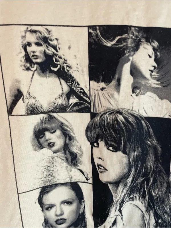 Taylor Swift The Eras Tour Graphic Tee Cream Size Medium US Tour Locations - Image 4