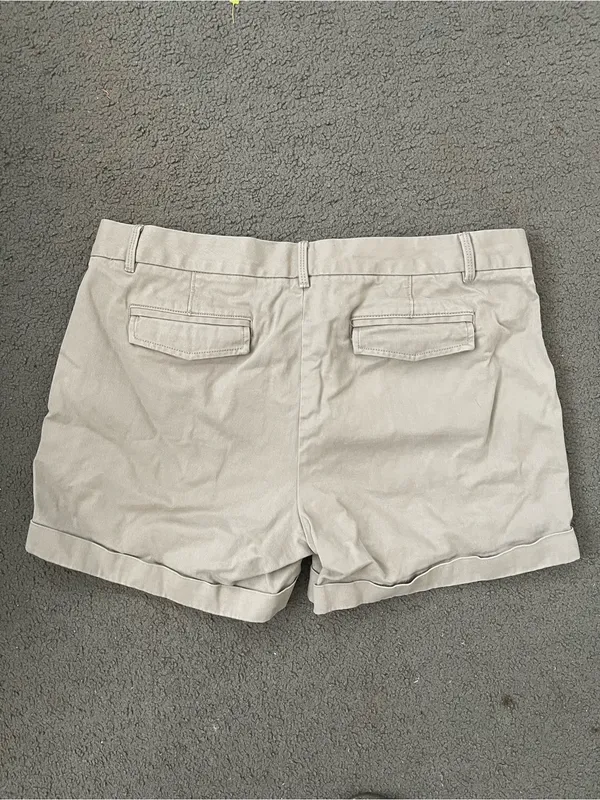 Banana Republic Khaki Cuffed Twill Shorts - Image 2