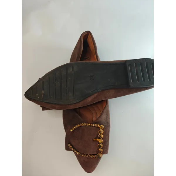 Y2K Brown toe Buckle flats Size 7.5 - Image 6