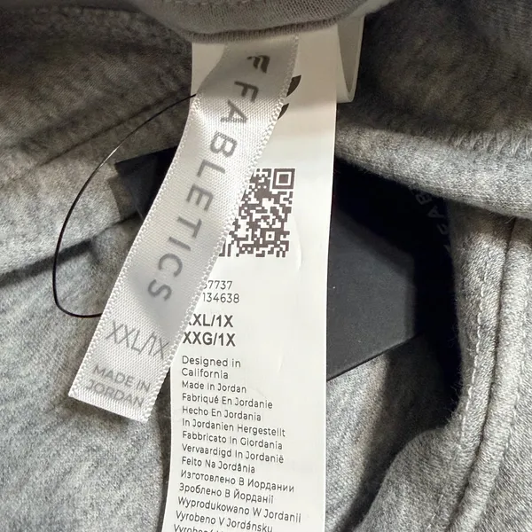 Fabletics Womens Go-To Hoodie Light Grey Heather Oversized XXL/1X LS2357069-3813 - Image 5