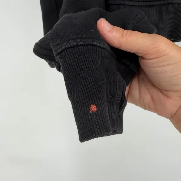 Lululemon Scuba Oversized Half Zip Hoodie Black XS/S Cropped Cotton Terry - Image 5