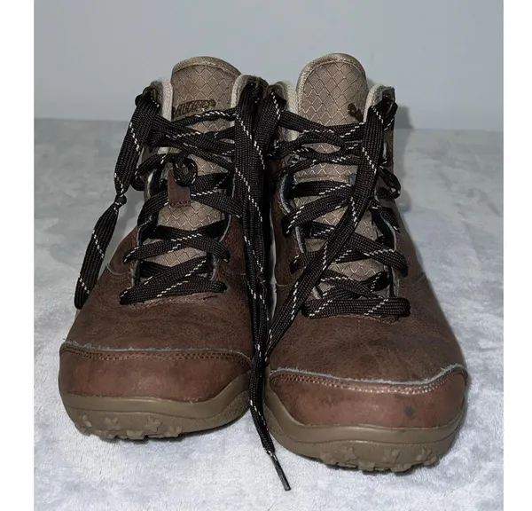 Hi-Tec Womens Cherubino Brown Leather Waterproof Hiking Walking Boots Sz 8.5 - Image 2