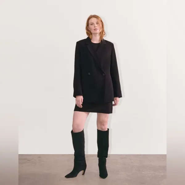 Everlane The Drapey Blazer Oversized Black Career Suit Jacket $198 NEW Size 6‎ - Image 11