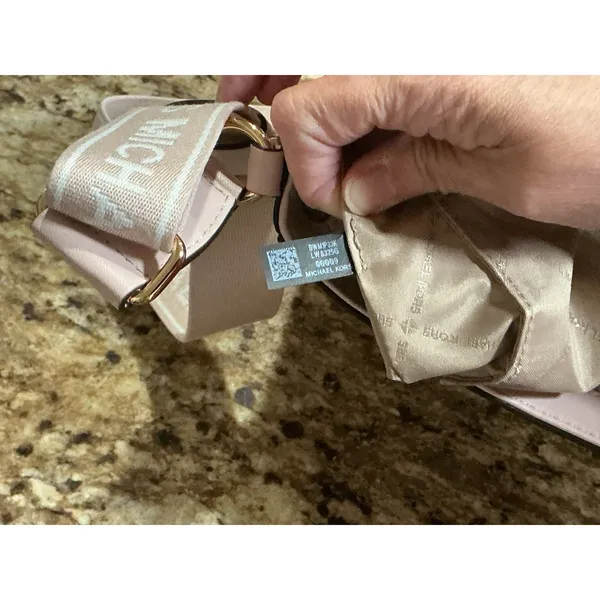 Michael Kors Jet Set Small Logo Crossbody Powder Blush Wide Strap 35T5GTVC5V - Image 8