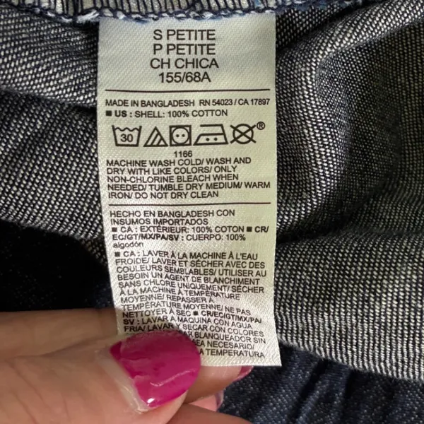 Old Navy Billie High Rise Straight Ankle Pants Dark Rinse Petite S 799291 - Image 6
