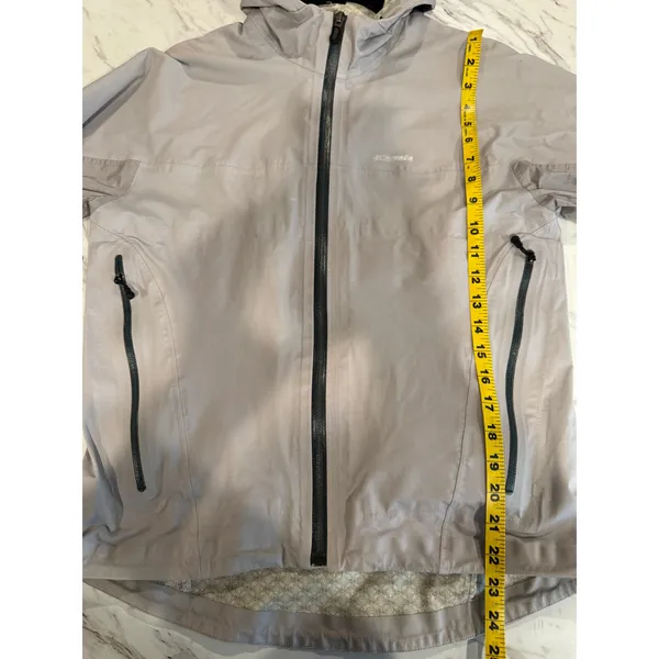 Patagonia Women’s Hooded‎ Windbreaker Jacket Gray Full Zip Pockets Size S - Image 7