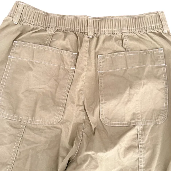 Free Assembly Womens Sage Green‎ Wide Leg Cargo Pants Contrast Stitch Small - Image 6