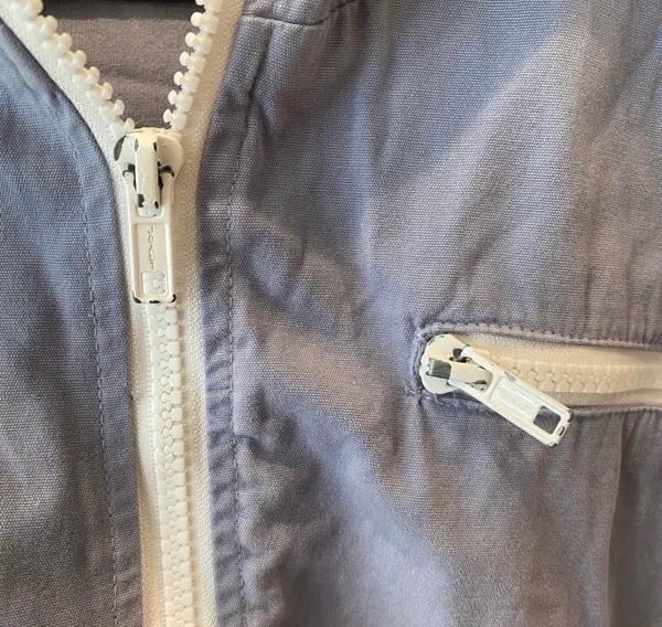 Brandy Melville John Galt Krissy Blue Windbreaker Jacket Hood S M L Lightweight - Image 8