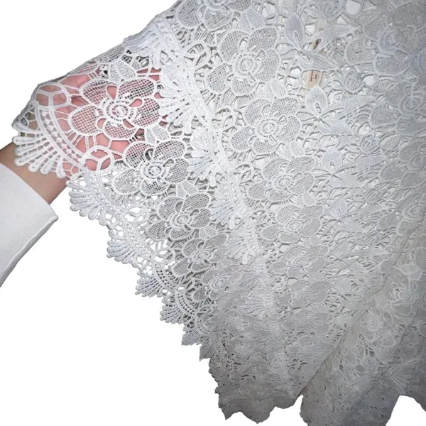 Yumi Kim White Sheer Lace Tulum Tunic Swim Cover Up Batwing Women‎ Size XS New - Image 5