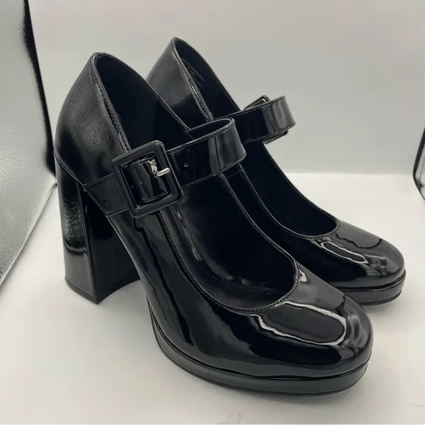Madden Girl Ursulla black patent leather mary jane platform shoes Size 7.5M - Image 3