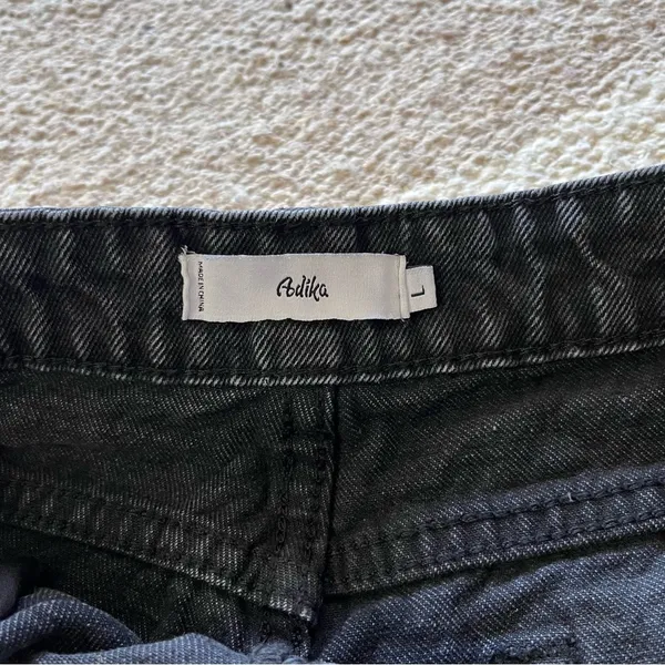 Adika Andor High Rise Straight Leg Cropped Jeans in Black Size 30 - Image 12
