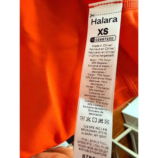 NWT Halara Crisscross Back Active Dress with Built-in Bra & Shorts Orange XS - Image 4