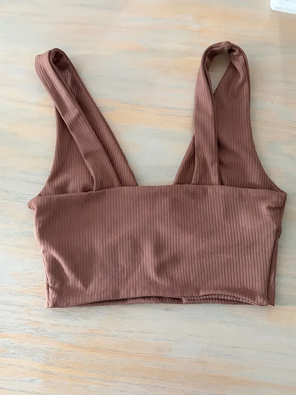 Cotton On Brown Crop Top - Image 4