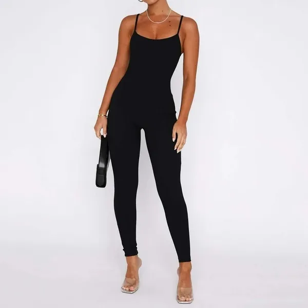 White Fox Life Is Short Ribbed Jumpsuit - Image 3