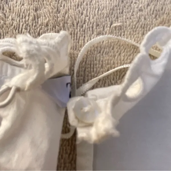 Zara White romper embroidery scalloped Large summer coastal nautical - Image 8
