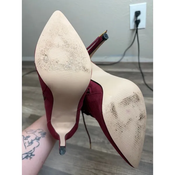 Shoedazzle Red Boots Women's Size 8 Preppy Clubwear Stiletto Heel Clubbing Shoe - Image 7