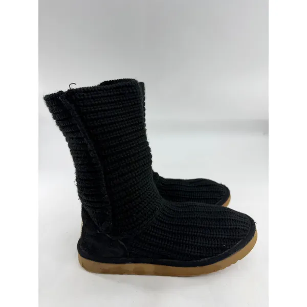 UGG Australia Classic Cardy 5857 Black Knit Mid Calf Boots Womens 7 - Image 3
