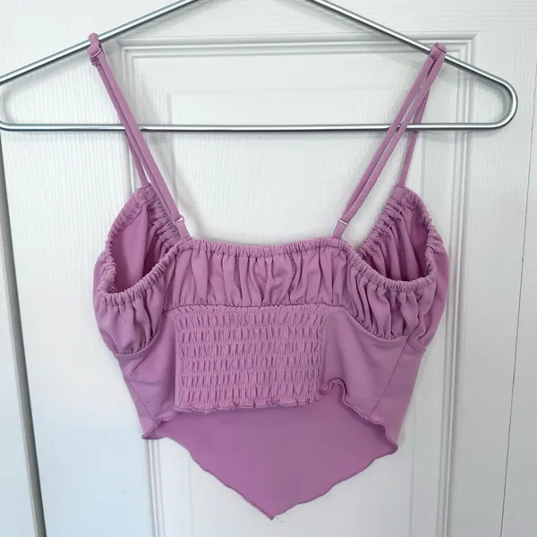 Urban Outfitters Lavender Ruched Tank Top SMALL - Image 5
