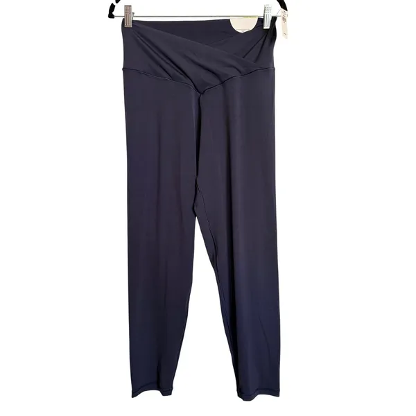 OFFLINE by Aerie Real Me 7/8 Leggings High Rise Crossover Waist Navy Blue XL - Image 2