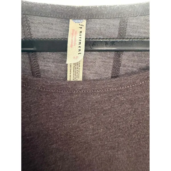 FP Movement Free‎ People Wild Graphic Mesh Sleeve Tee Brown Charcoal Small - Image 3