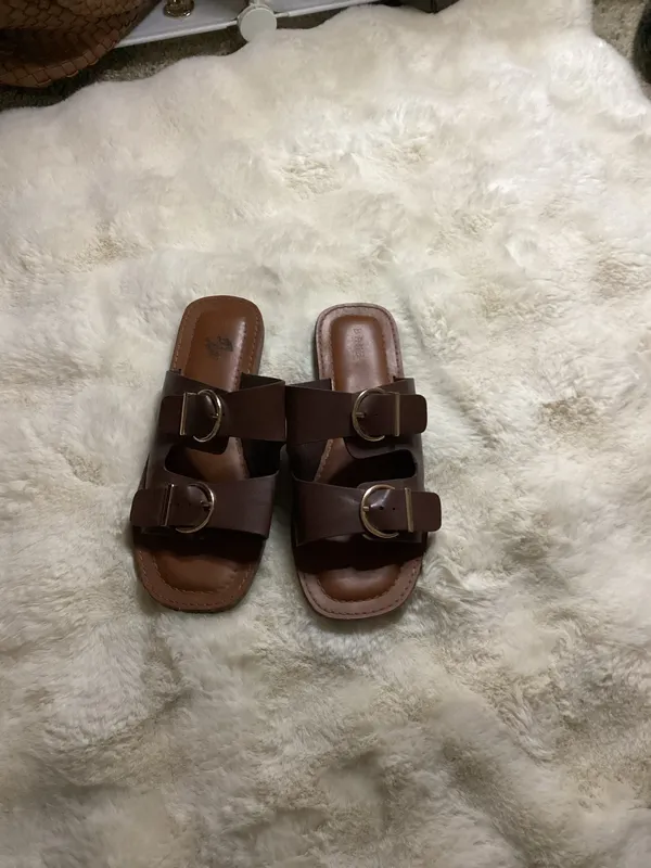 Bamboo Double Buckle Sandals 7.5 - Image 2