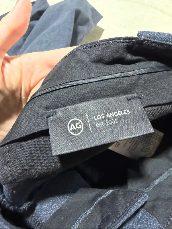 AG Navy Wide-Leg Dress Pants 26 - Image 8