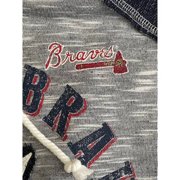 Majestic Fan Fashion Atlanta Braves Full Zip Hoodie Large - Image 7