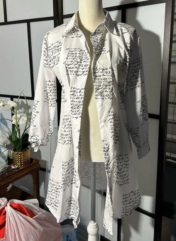 Spoon shirt long jacket top White Size M - Image 7