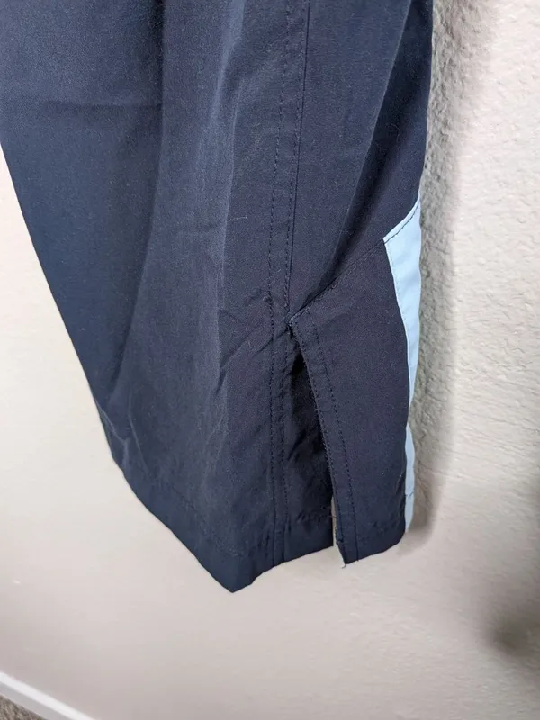 Nike Womens Navy Blue Windbreaker y2k retro Pants split seam Small track pant - Image 7