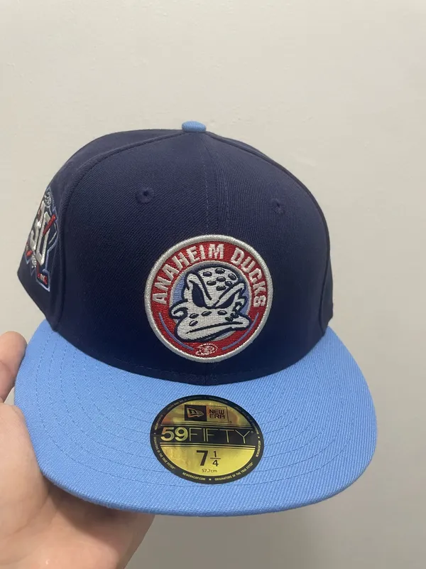 New Era Cap Hat club Anaheim Ducks NHL ANAHEIM ANGELS CROSSOVER Size 7 1/4 brand new sold out very rare - Image 2