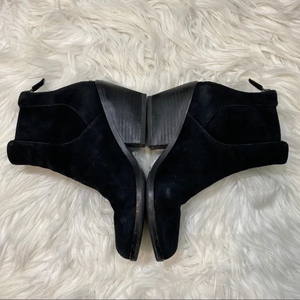 Eileen Fisher Peter Black Suede Ankle Boots Booties size 6.5 - Image 5