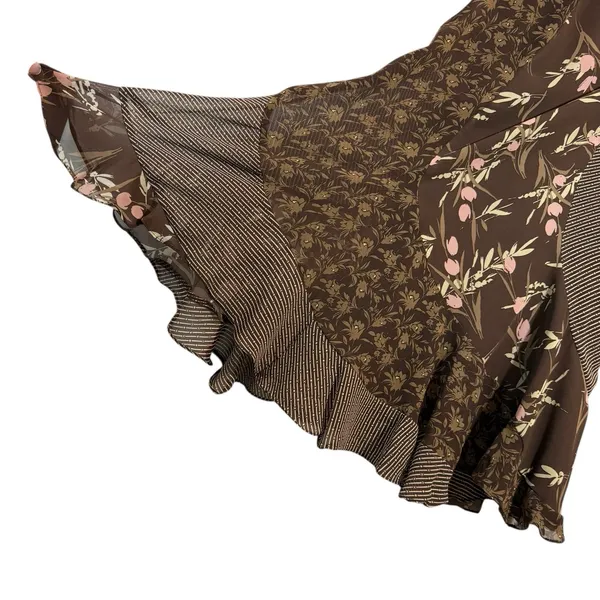 Vintage Y2K 90s‎ Midi Skirt Size 12 Floral Flare Witchy Fairy Grunge Whimsigoth - Image 7