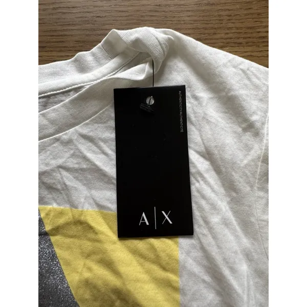 Armani Exchange AX Shirt Women Size Large Cotton Short Sleeve Graphic Print‎ NWT - Image 6