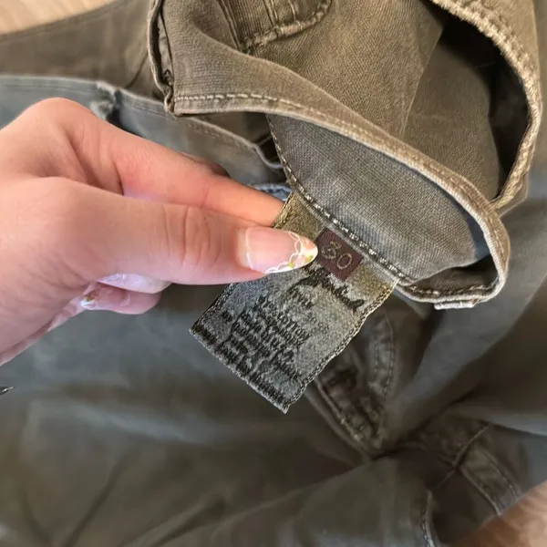 7 for all mankind jeans women's‎ olive green/gray jeans size 30 - Image 4