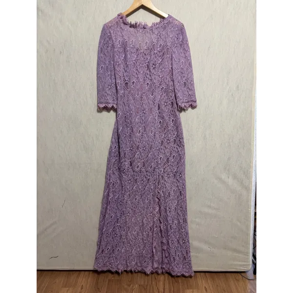 NWT JJ's House Lace Full Length Dress Womens 14 Wisteria Formal‎ Wedding Event - Image 14