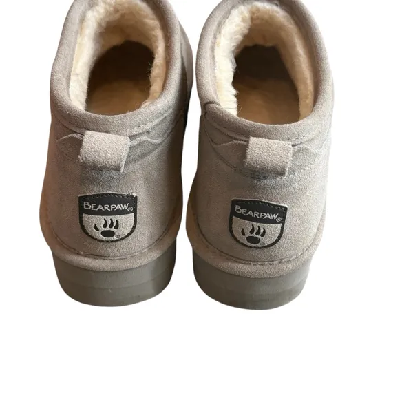 Bearpaw Size 9 Retro Super Shorty Platform Bootie Mushroom Beige Fur Lined Suede - Image 7