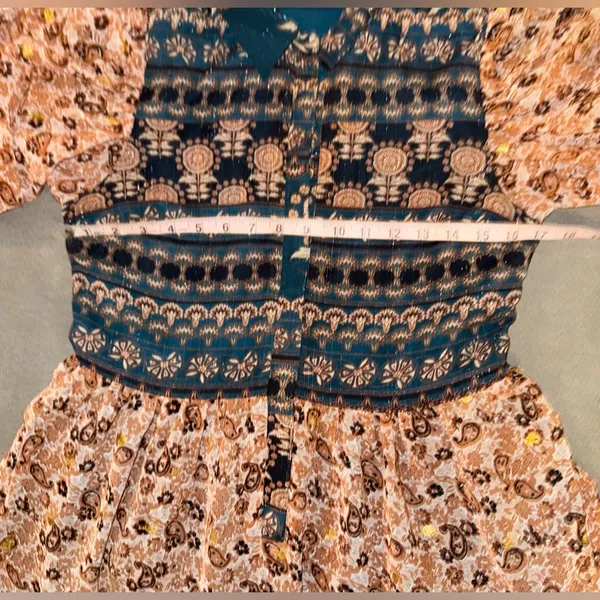 Gorgeous aureum small medium fall jewel tone print button maxi dress - Image 7