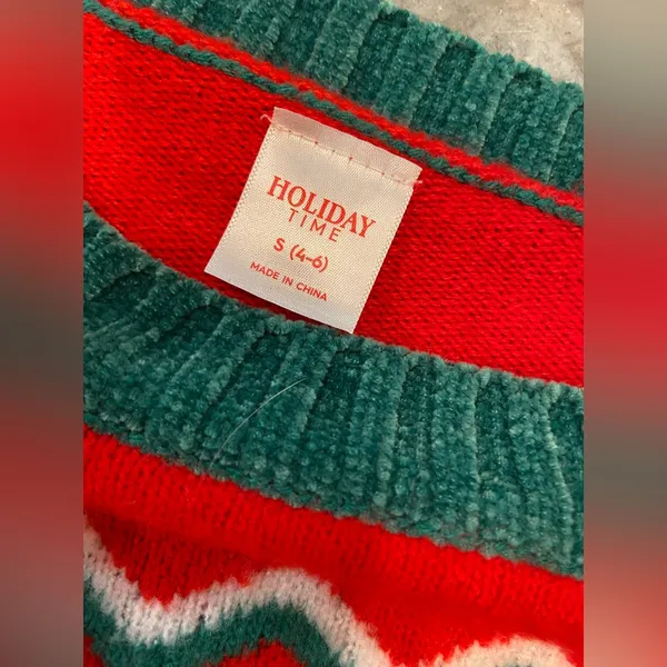 Holiday Time Size S Merry Christmas Embellished Sequin Crew Neck Ugly Sweater - Image 11