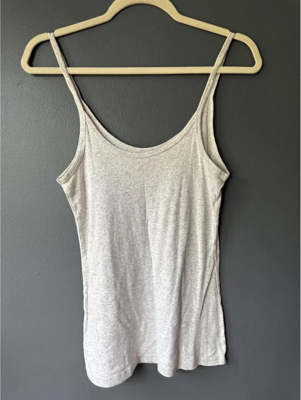 Gap Light Gray Basic Spaghetti Strap Tank Top - Image 2