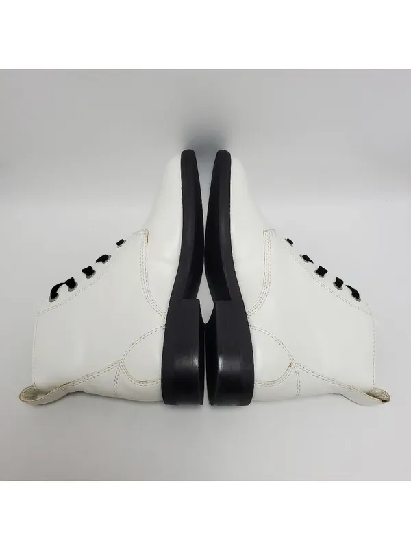 White Abound Combat Side Zip Lace Up Boot Size 8.5 - Image 10