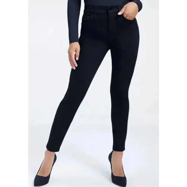 Good American Midrise Black Non Ripped Skinny Jeans Size 2/26 #785 - Image 2