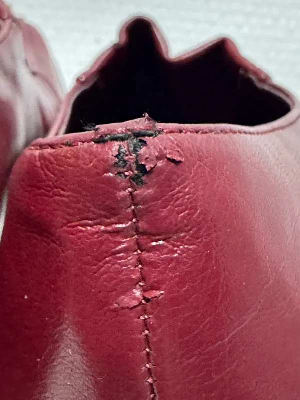 Vintage Franco sarto Women's Burgundy faux Leather Mid-Heel Loafers - Image 10