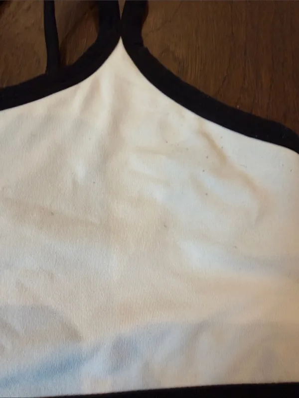 Fabletics White & Black Strappy Sports Bra - Size L/XL - C71-008 - Image 6