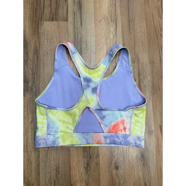 Nike Dri-Fit Tie Dye Sports Bra Women's Large Pastel Racerback‎ - Image 3