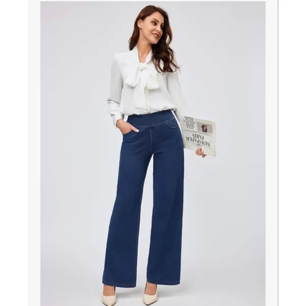 NEW Y2K Bell Bottom Jeans Stretchy Flare Pull on Jeans 24/29” - Image 7