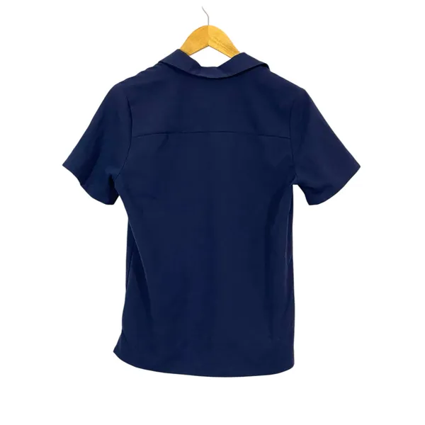 FIGS Nala Short Sleeve Scrub Polo Top - Blue - XS - Image 2