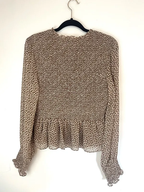 She & Sky Long Sleeve Peplum Top - Image 2