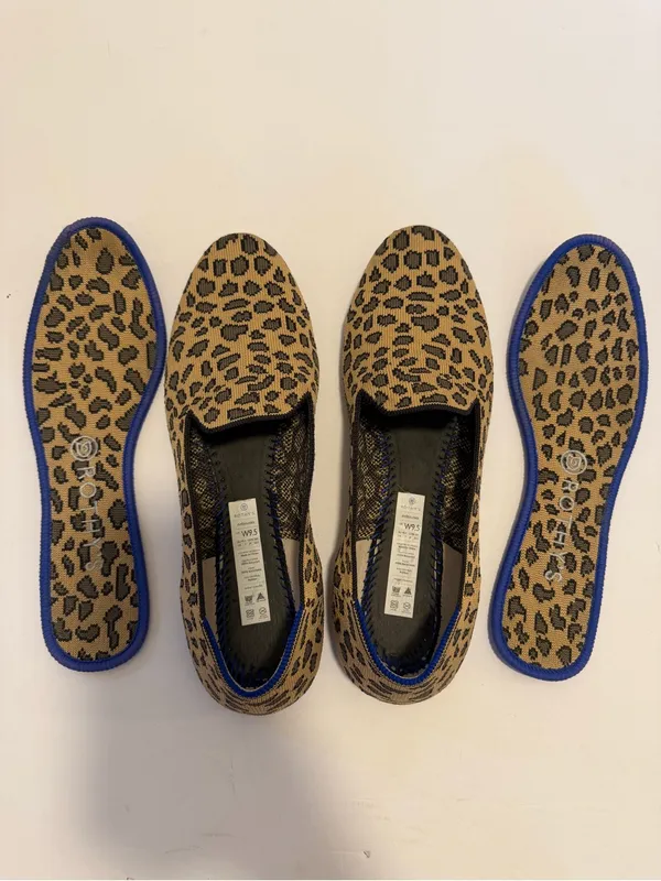 Rothys Spotted Leopard Print Loafers Slip On Round Toe Animal size 9.5 - Image 7