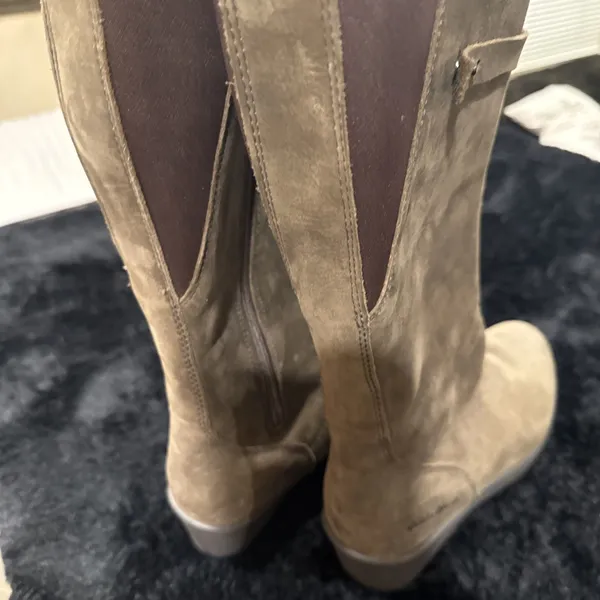 Eddie Bauer Women's Wedge Boots In Dark Olive Green SZ 8.5 - Image 7